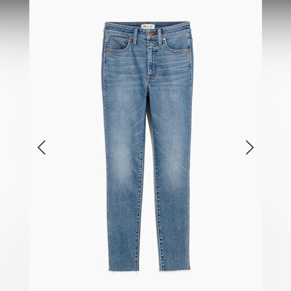 MADEWELL Curvy High-Rise Skinny Jeans Ainsworth Wash Raw Hem - Picture 7 of 14